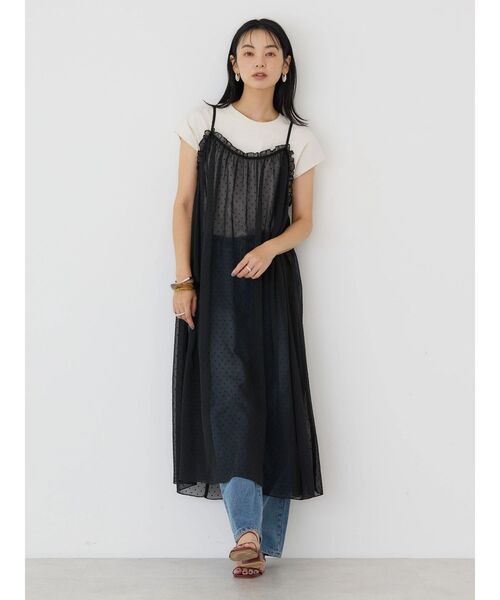 AMERICAN HOLIC ワンピース ドビーシフォンキャミワンピース