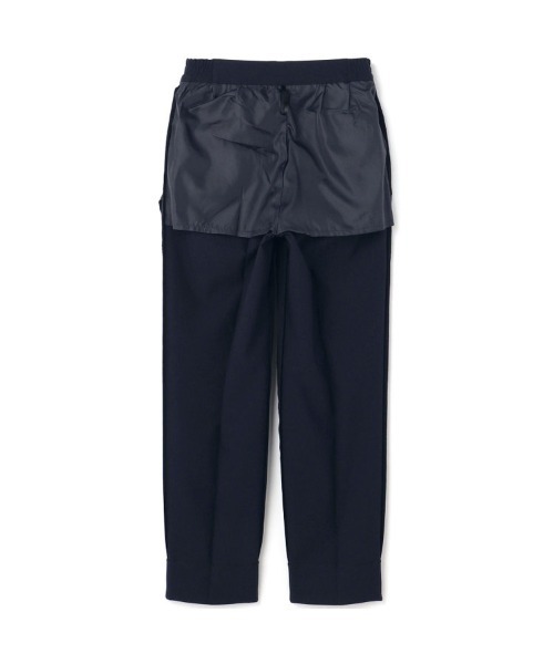 PLST パンツスーツ 洗える ノーカラー 1B ダークネイビー S WEB限定/OUTLET】【RELAX TAPERED】【年間】ノーカラー ホック