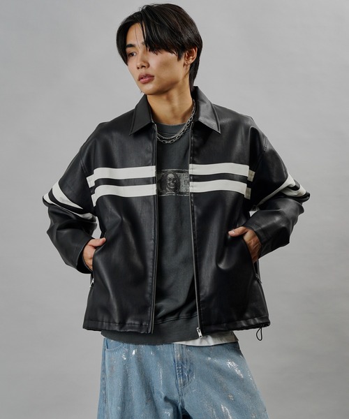 Publux MLB フェイクレザーブルゾン PUBLUX ブルゾン アウター PUBLUX/パブリュクス Fake leather