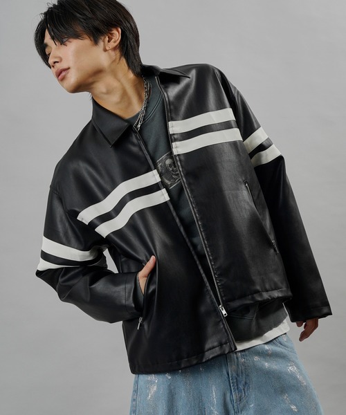 ダブルフェイス フェイクレザージャケット 2025年最新】zara ダブルフェイスジャケットの人気アイテム