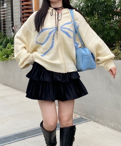 Malbon フーディー ニットトップス 美品 ベージュ/ネイビー⛳ おすすめ／ゴルフスタイルの商品一覧 - ハッシュパピーアパレル公式