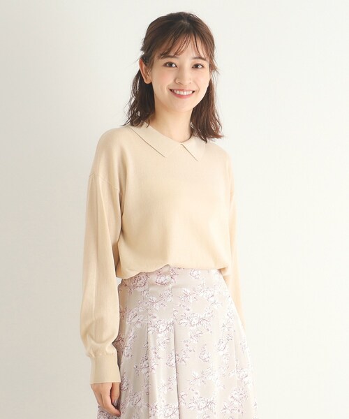 ニット セーター 「4colors／Lサイズあり／コットン混／クレリックデザインあり」プルオーバーニット レディース