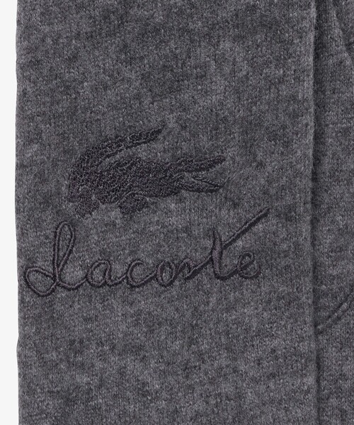 LACOSTE 手袋 ブレンドウールジャージグローブ タッチパネル対応