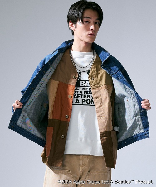 Johnbull ジャケット ノーカラージャケット 「rebear by