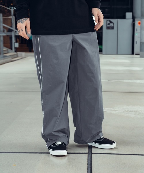 Vicinity トラックパンツ　ナイロンパンツ　UK バギーパンツ　グレー Subciety（サブサエティ） パンツ Nylon track pants メンズ