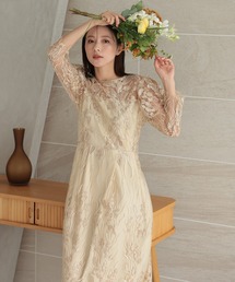 PREFERIR ドレス ボタニカル 刺繍レース 結婚式 パーティー