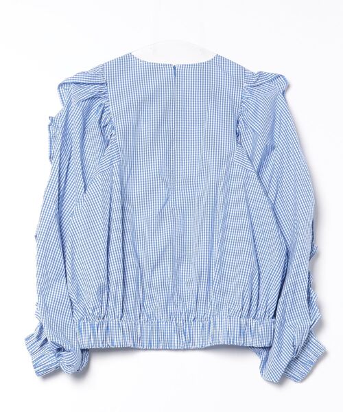 yori ブラウス Yori」 7分袖ブラウス 36 ブルー レディース