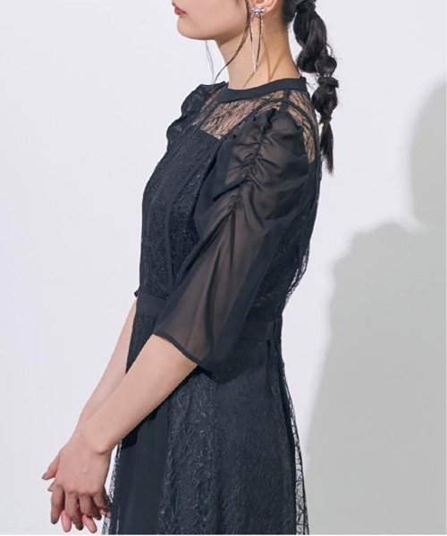 SETUP7 ドレス 「metoi」シフォン切り替えレースドレス 結婚式