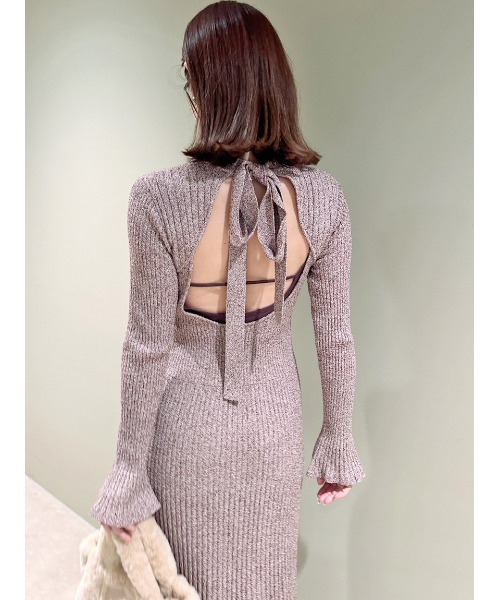 SNIDEL バックオープンニットワンピース SNIDEL｜バックオープンニットワンピース | Rakuten Fashion