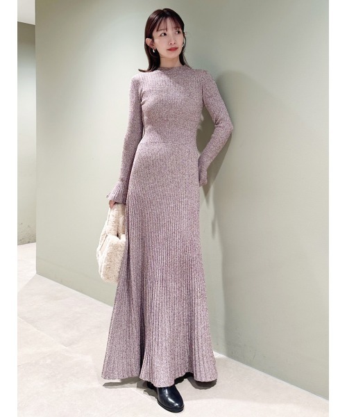 SNIDEL ワンピース バックオープンニットワンピース : ZOZOTOWN