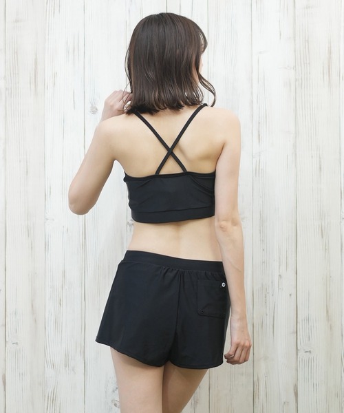 ★新品未使用★ROXY★ロキシー 体型カバー/3点セット水着 ブラック ROXY 水着 ROXY/ロキシー 体型カバー/3点セット水着 RSW251002