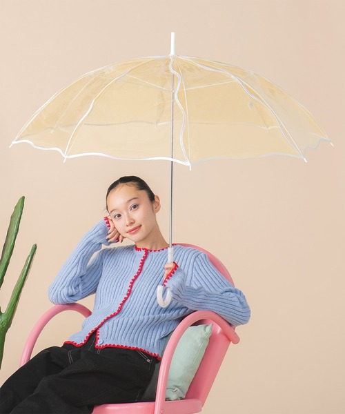 Wpc. 傘 「ビニール傘」ウェービーアンブレラ 雨傘 長傘 レディース