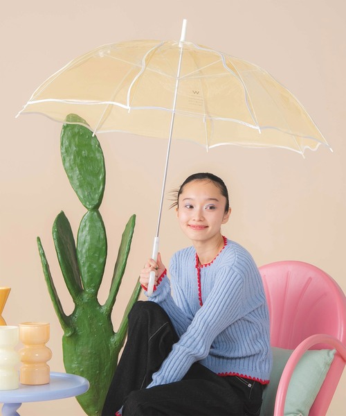 Wpc. 傘 「ビニール傘」ウェービーアンブレラ 雨傘 長傘 レディース