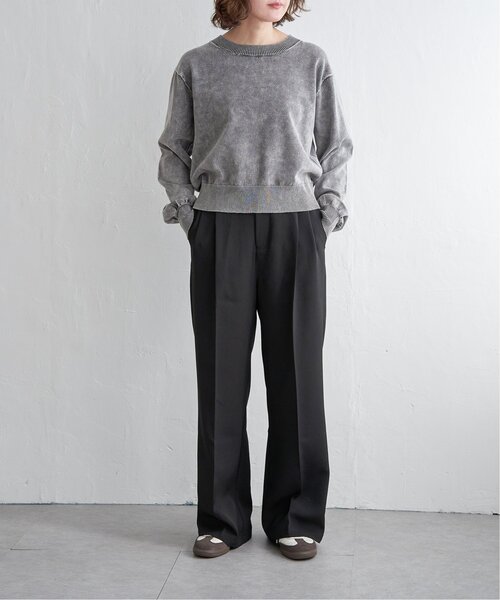 notch. ニット セーター ストーンウォッシュプルオーバーニット