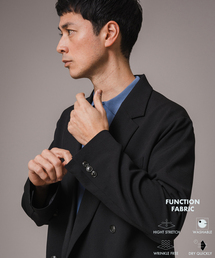 EC限定 \"EXTRETCH FUNCTION\" ダブルブレストジャケット L EXTRETCH FUNCTION】機能セットアップをカジュアルに着こなす秋