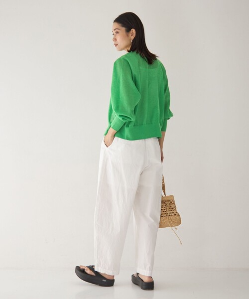 グリーンレーベルリラクシング イージーカーブパンツ　ホワイト サイズ38 green label relaxing パンツ 「size SHORTあり」イージー