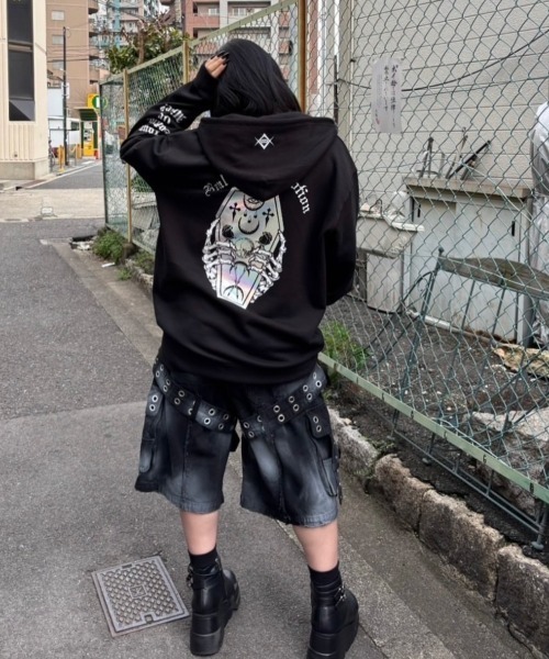 レフレムパーカー REFLEM パーカー 「REFLEM/レフレム」クロス刺繍ZIPパーカー