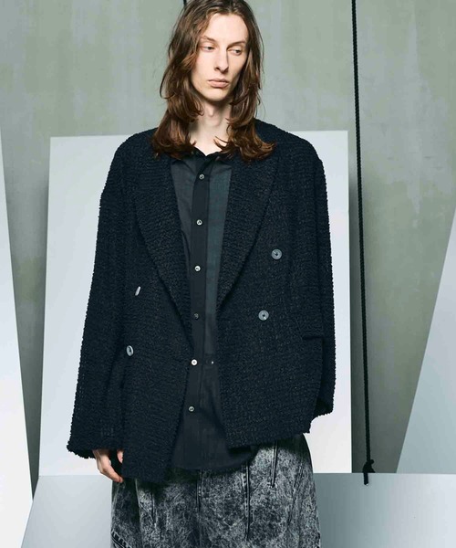 maison special メッシュテーラードジャケット ブラック MAISON SPECIAL ジャケット テーラードジャケット 「UNISEX