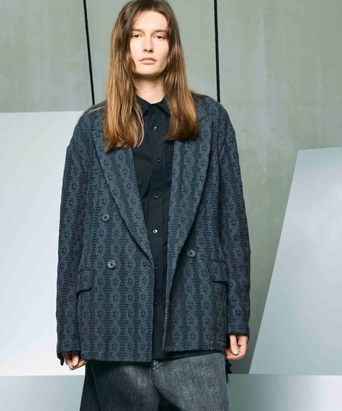 MAISON SPECIAL レザーテーラードジャケット　チャコールグレー Leather Tailored Jacket