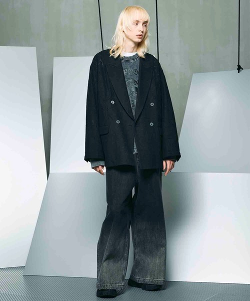 maison special メッシュテーラードジャケット ブラック MAISON SPECIAL ジャケット テーラードジャケット 「UNISEX