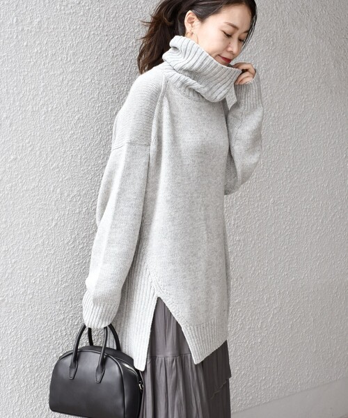 「SHIPS」 タートルネックニット MEDIUM ブルー レディース_画像8