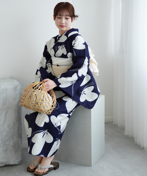 ☆ 未使用 浴衣 注染め おとな浴衣 紺 ☆ 楽天市場】【29％OFF】【utatane×注染工房 日本製小幅生地使用