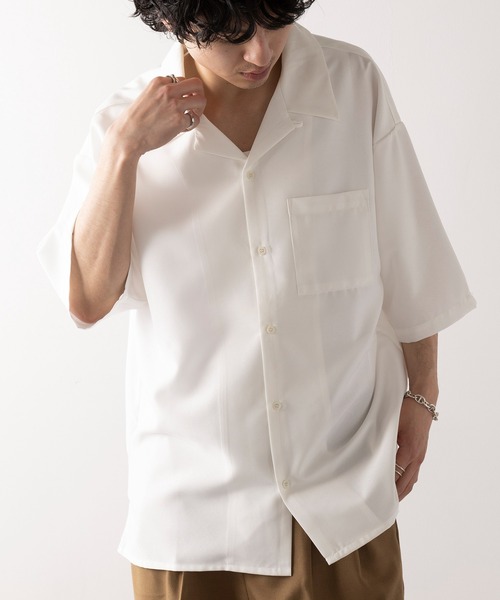 MAGASIN DE MODE HAUS シャツ 「HAUS」コンフォートオープンカラー