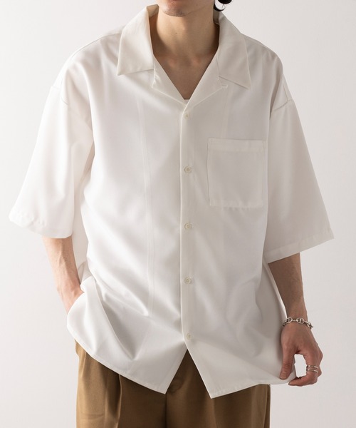 MAGASIN DE MODE HAUS シャツ 「HAUS」コンフォートオープンカラー