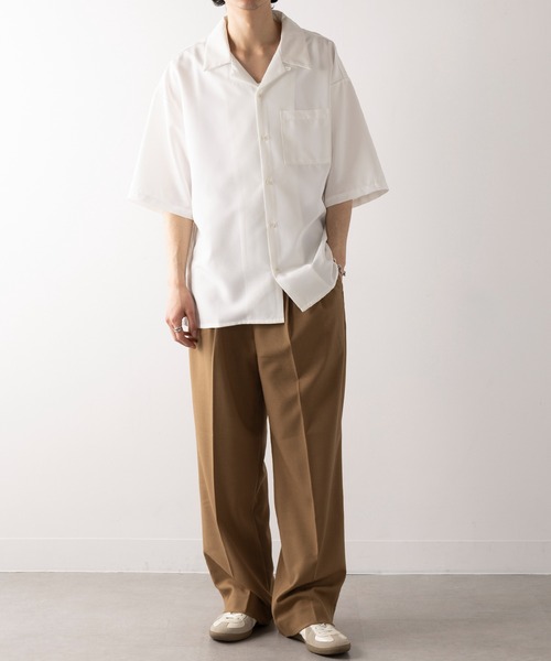 MAGASIN DE MODE HAUS シャツ 「HAUS」コンフォートオープンカラー