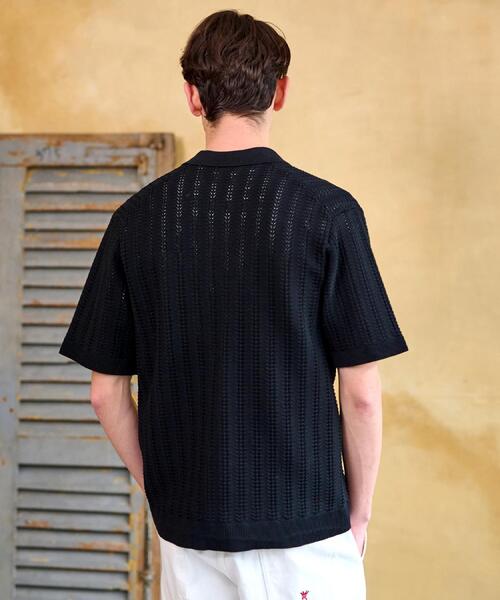 ＊DRESSTIER ＊キューバニットシャツ＊ネイビー XL ＊ DRESSTERIOR セーター ニット 「Safari5月号掲載」オーガニック