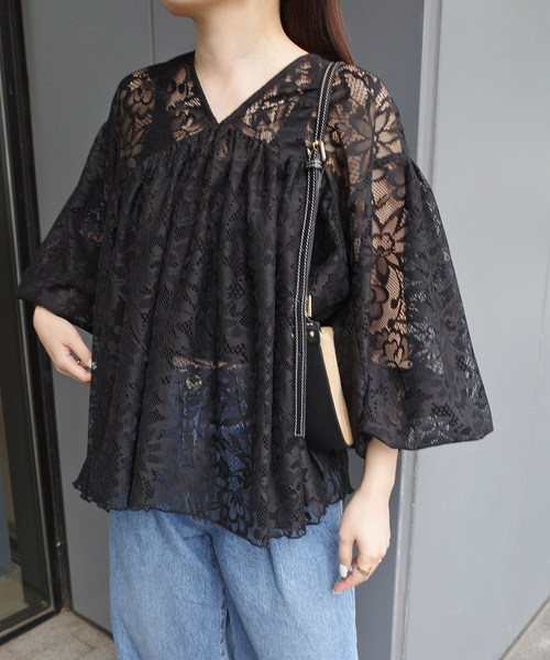 ブラウス シャツ QUIITO/キート LACE PO Q25S-P033 レディース