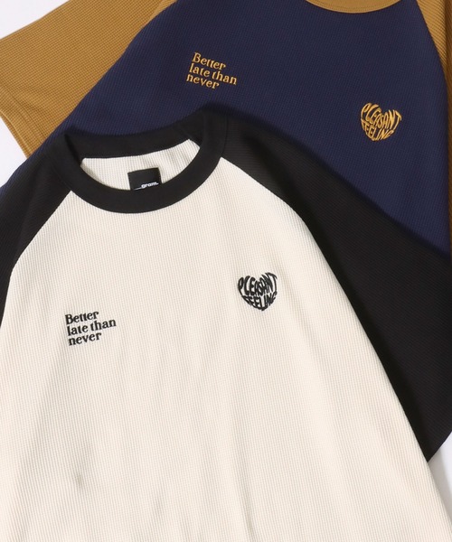 SITRY tシャツ Heart Logo Thermal Raglan Sleeve T-shirt