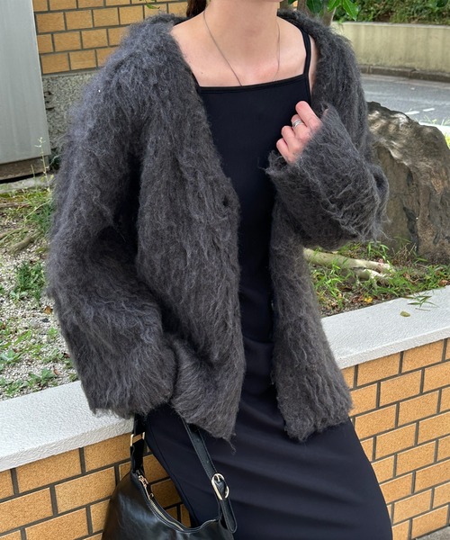 「select MOCA」 ニットカーディガン FREE ベージュ レディース_画像3