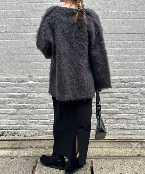 「select MOCA」 ニットカーディガン FREE ベージュ レディース_画像5