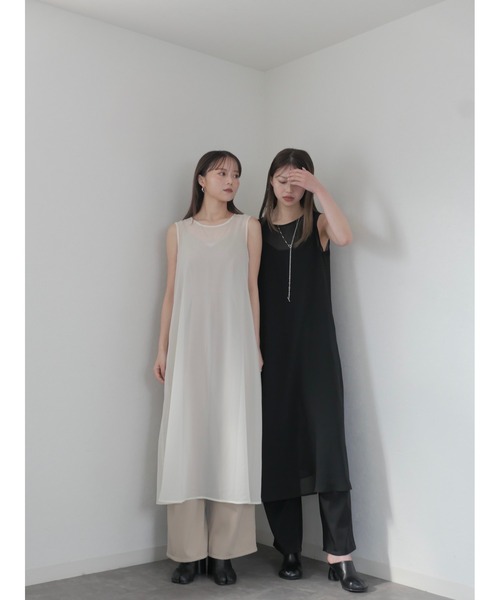 完売品 Riu Rちゃん ロンパース オールインワン キャミ ワイドパンツ リウ Reurie' オールインワン オリジナルタックサロペットパンツ