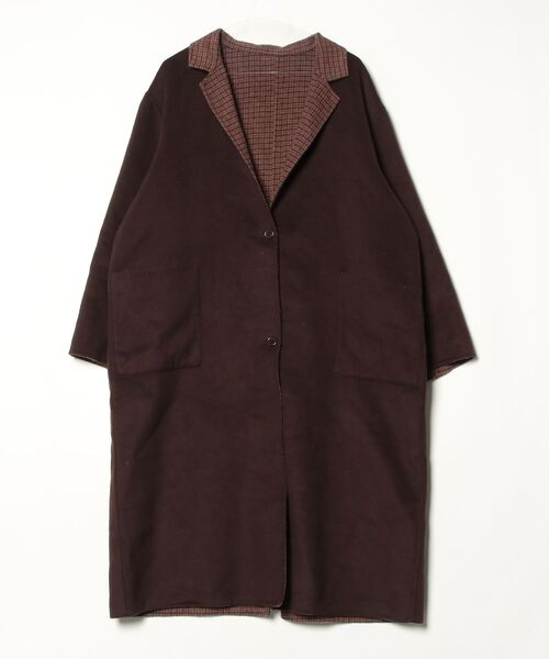 Kastane（カスタネ） チェック柄コート 1 ブラウン レディース