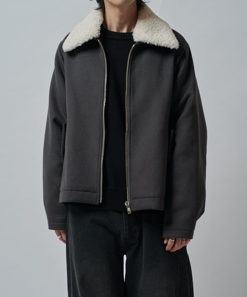 Lui's（ルイス） ブルゾン アウター ビーバーメルトン襟ボアブルゾン