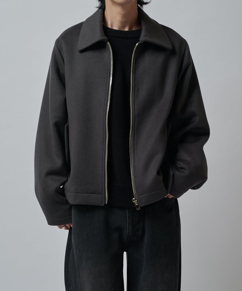 Lui's ビーバーメルトン ZIP ブルゾン Mサイズ ブラック ビーバーメルトンZIPブルゾン（ブルゾン）｜Lui's（ルイス）の