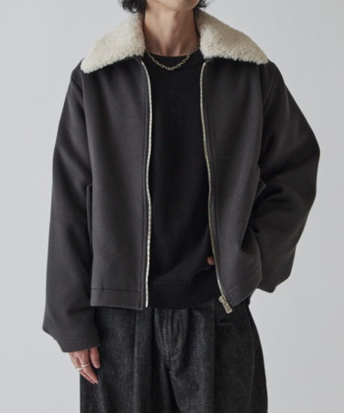 Lui's（ルイス） ブルゾン アウター ビーバーメルトン襟ボアブルゾン