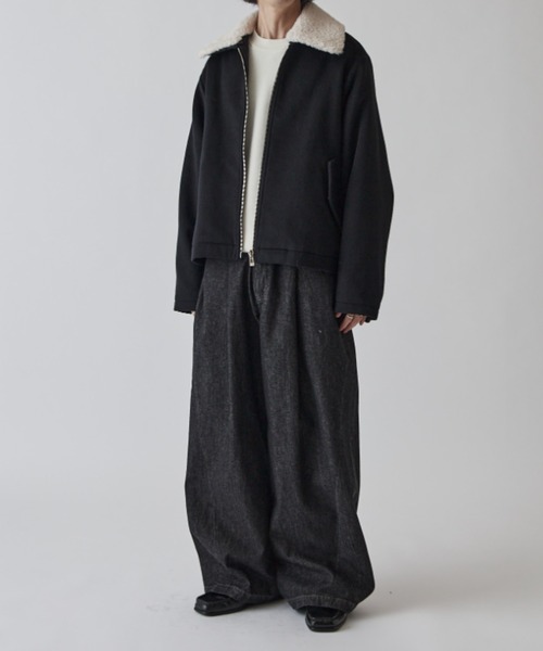 Lui's（ルイス） ブルゾン アウター ビーバーメルトン襟ボアブルゾン