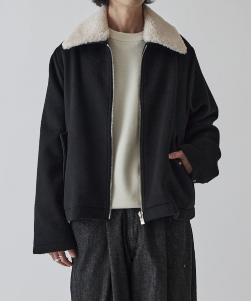 Lui's（ルイス） ブルゾン アウター ビーバーメルトン襟ボアブルゾン