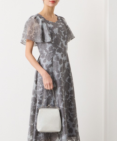 AIMER（エメ） ワンピース 花柄オパール袖付きフィット＆フレア