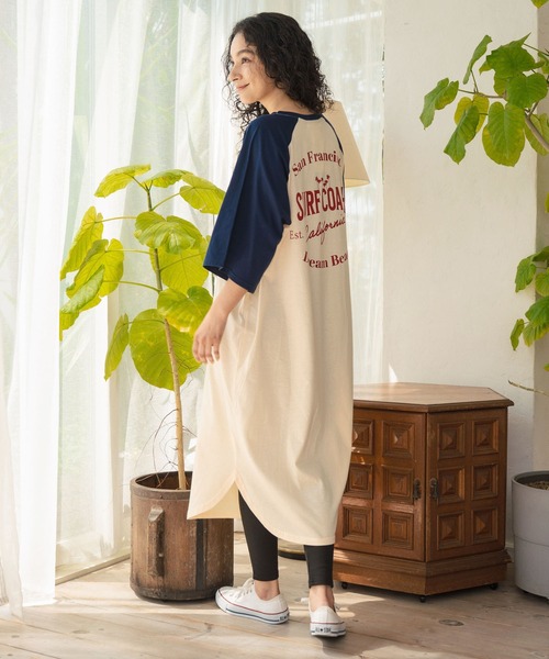 anap mimpi（アナップミンピ） tシャツ ラグランサークルロゴ ビッグ