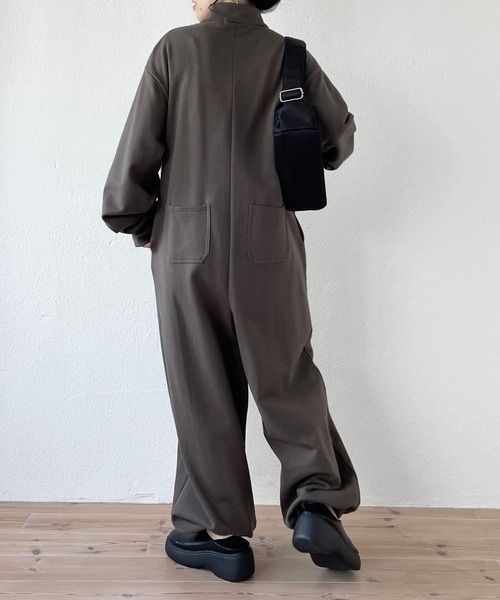 wee9s オールインワン wee9s オールインワン high neck half zip up nylon all in one
