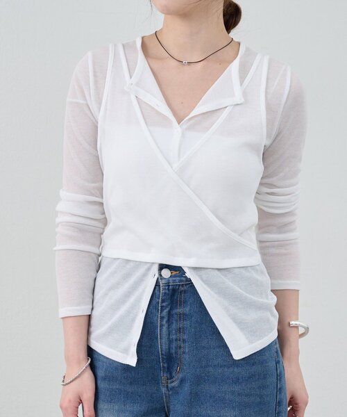 【shenery】シーナリー レイヤードカットソー PAL GROUP OUTLET｜【SHENERY】レイヤードカットソー | Rakuten