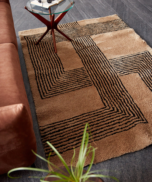 ジャーナルスタンダードファニチャー　ラグ　200×250 大判　コットン JOURNAL STANDARD FURNITURE GEOMETRIC RUG 200×250 / ジャーナル
