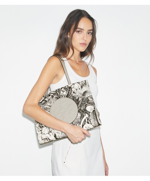 Tory Burch ロゴプリントトートバッグ TORY BURCH トートバッグ エラ プリント スモール レディース