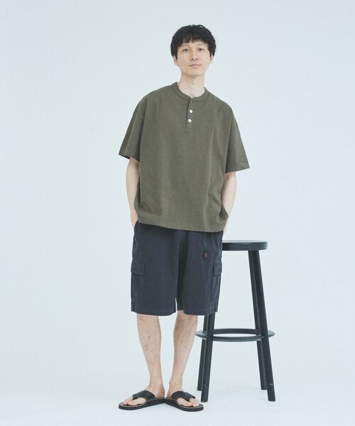 Healthknit（ヘルスニット） tシャツ 別注 ヘンリー ネック Tシャツ
