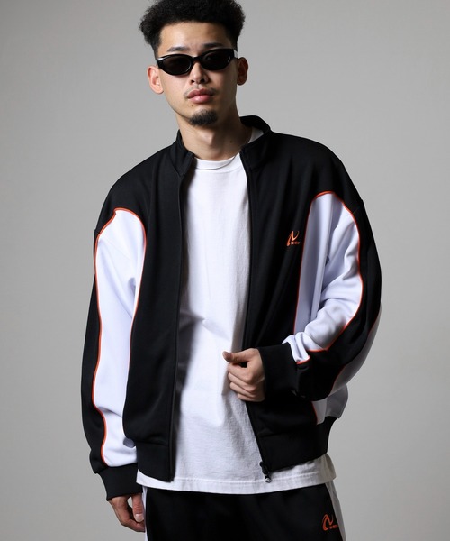 NERDY ノルディ トラックジャケット トラックパンツ セットアップ ブラック ノルディ NERDY VELOUR PIPING TRACK TOP ベロアパイピング