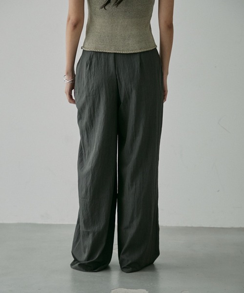 NUJOH パンツ One-Side Shirring Pants / ワンサイド シャーリング